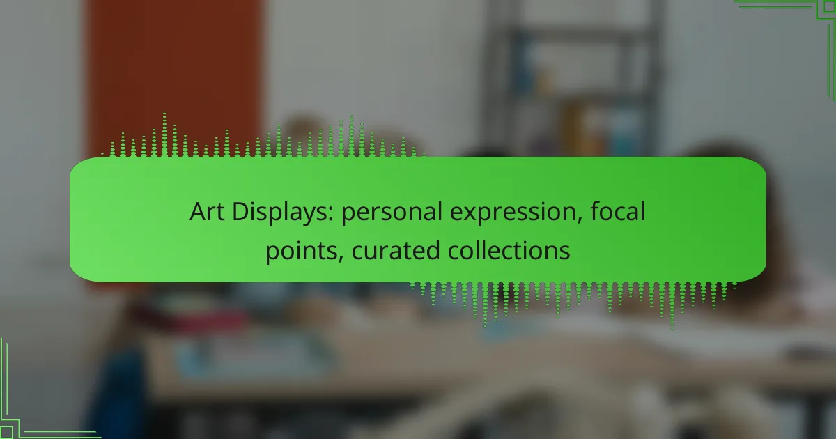 Art Displays: personal expression, focal points, curated collections