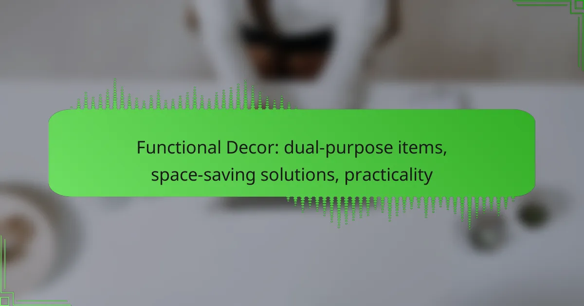 Functional Decor: dual-purpose items, space-saving solutions, practicality
