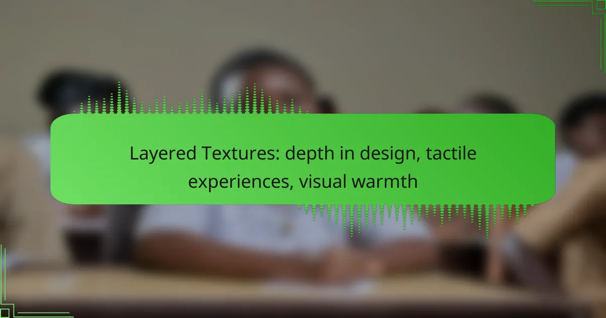 Layered Textures: depth in design, tactile experiences, visual warmth