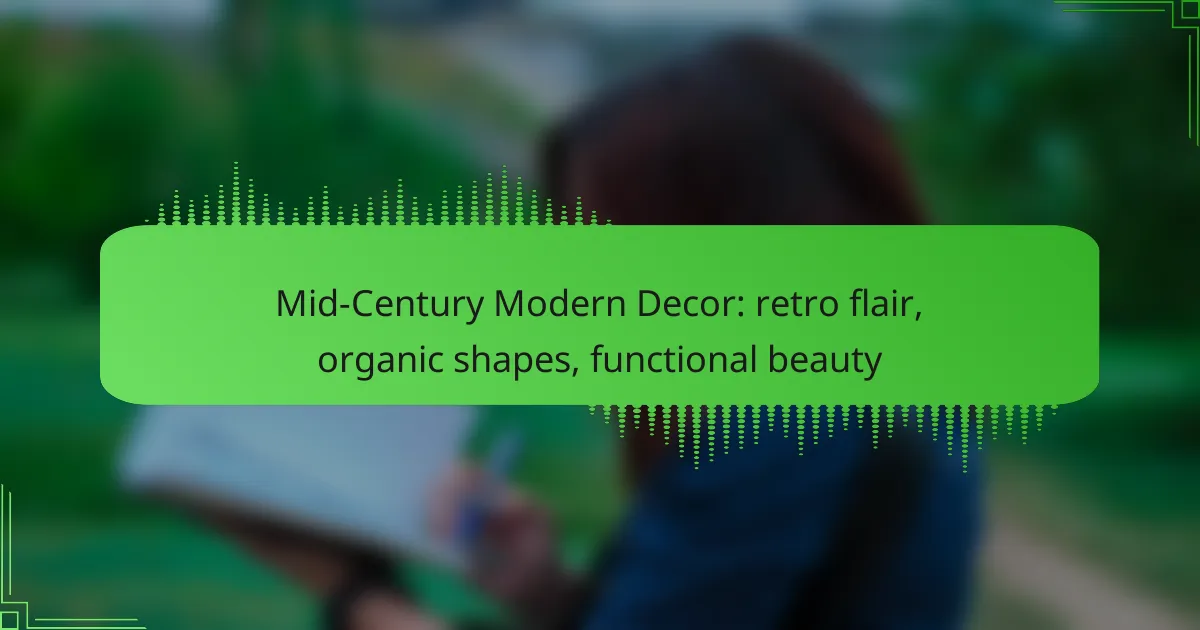 Mid-Century Modern Decor: retro flair, organic shapes, functional beauty