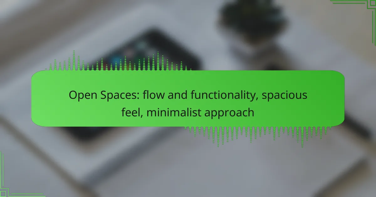 Open Spaces: flow and functionality, spacious feel, minimalist approach