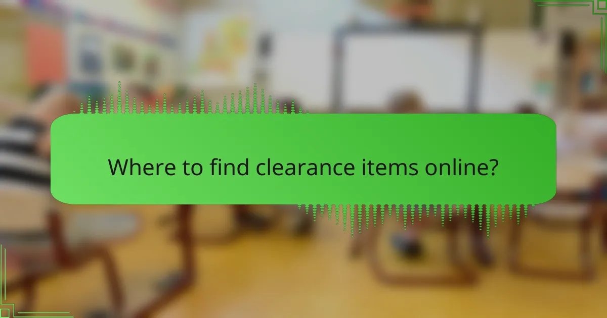 Where to find clearance items online?